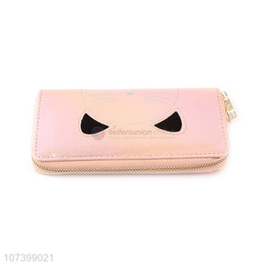 New product women pu purse cartoon stitching zipper purse