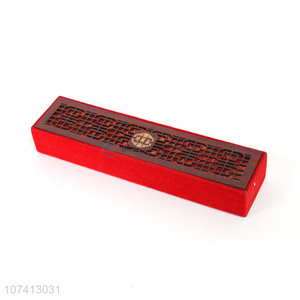 New products antique hollow wooden necklace box jewelry packaging box