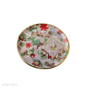 popular product christmas style round dinnerware plate