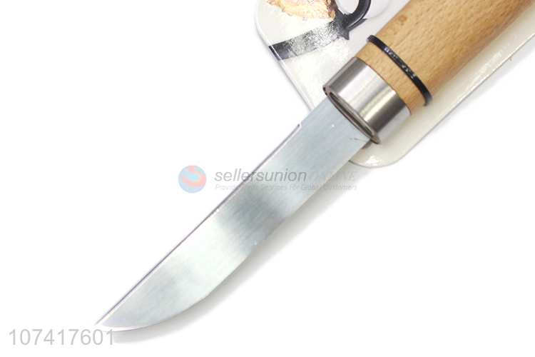 Good Quality Stainless Steel Fruit Knife With Wooden Handle