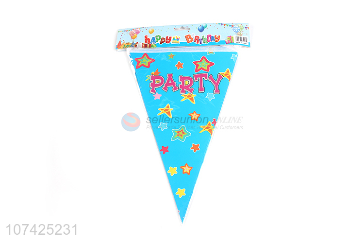 Promotional cheap birthday party supplies paper bunting flag banners