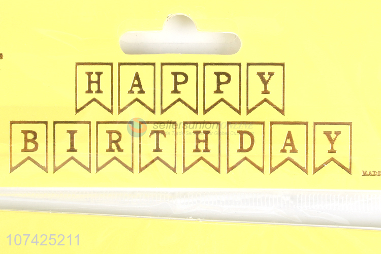 Good quality happy birthday paper bannners paper bunting flags