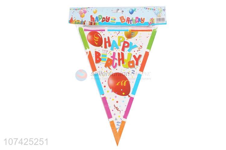 Wholesale paper bannners paper bunting flags for birthday party decoration