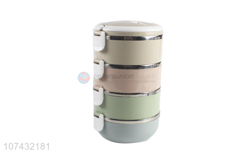 Wholesale Four Layers Food Container Stainless Steel Insulated Lunch Box
