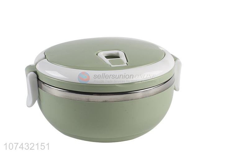High Quality Round One Layer Stainless Steel Metal Bento Lunch Box