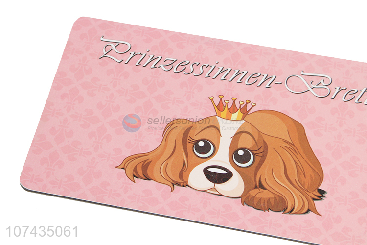 Latest Pet Dog Pattern Rectangle Cup Mat Colorful Placemat