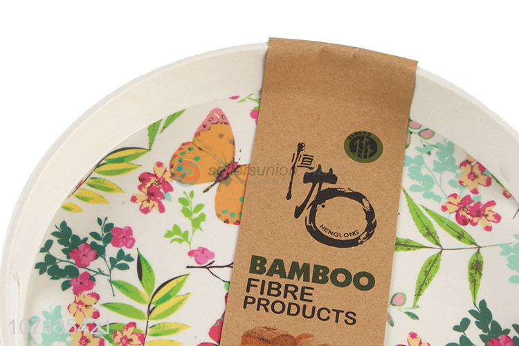 Creative Design Fashion Printing Bamboo Fibre Serving Tray