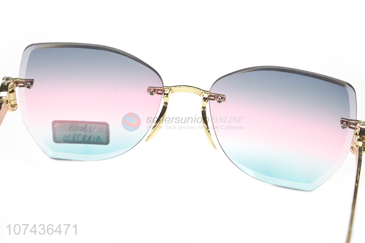 Most popular fashion gradient ladies sunglasses frameless sunglasses