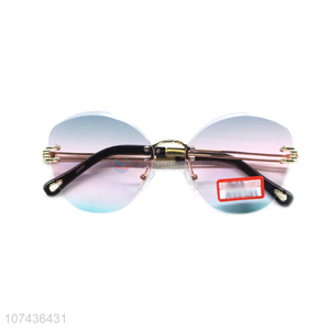 China supplier personalized women frameless sunglasses gradient sunglasses