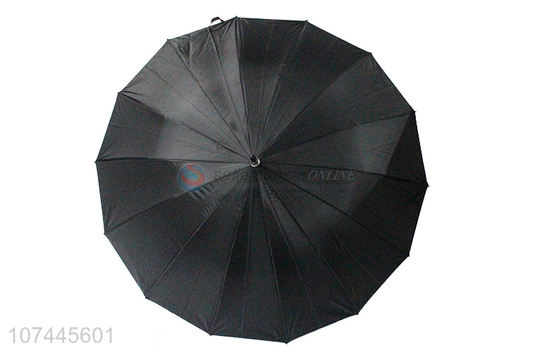 Best Quality Big Black Hook Hand Straight Umbrella