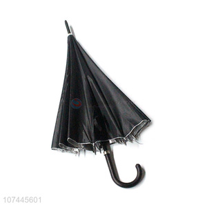 Best Quality Big Black Hook Hand Straight Umbrella
