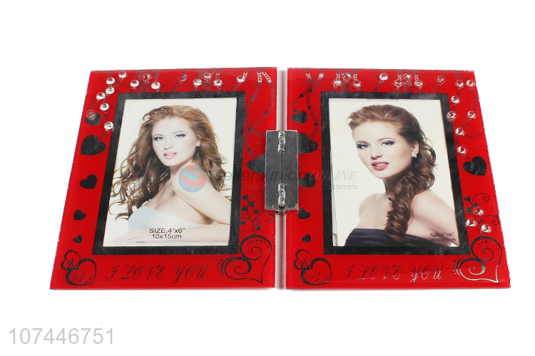 Unique Design Foldable Glass Photo Frame With Hinge