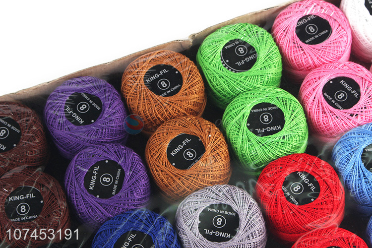 Custom 24 Pieces Pure Color Cotton Twine Sewing Thread