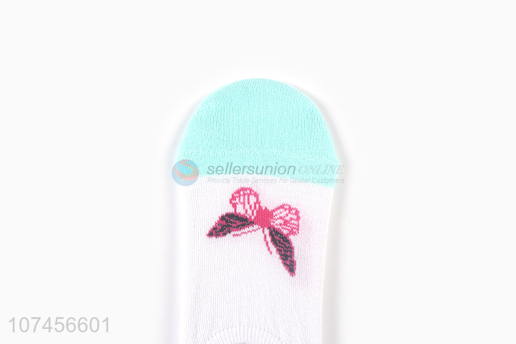 Lovely design women non-skid socks invisible socks