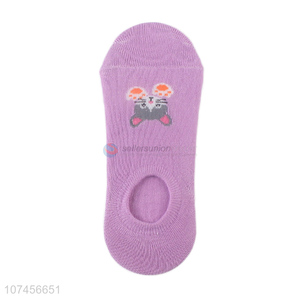 Hot selling custom knitted women invisible ankle socks