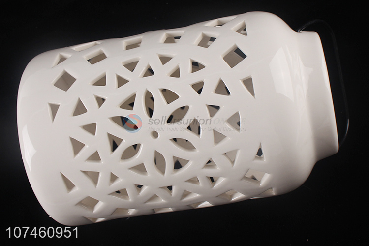 New Arrival Fashion Porcelain Craft Ceramic Storm Lantern