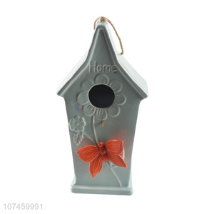 Cute Design Bird House <em>Porcelain</em> <em>Crafts</em> For Home Decoration