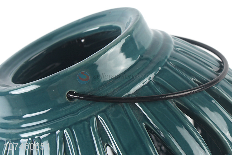 New Design Elegant Porcelain Craft Ceramic Storm Lantern