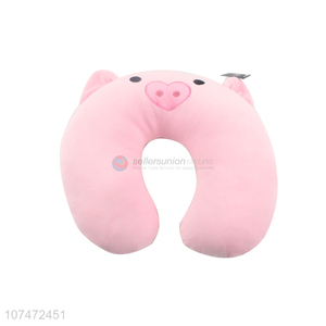 Cartoon Pig U Shaped Neck Pillow Soft Neck Support Doll