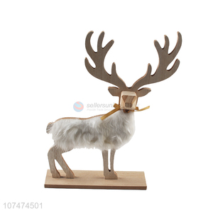 Unique design tabletop standing wooden reindeer ornaments Christmas gifts
