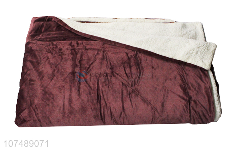 Factory direct sale double layers berber fleece blanket 200*230cm blanket