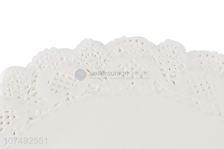 Wholesale Unique Design White Round Lace Paper Doilies For Cake Pastry