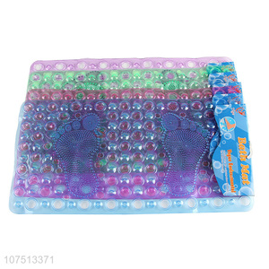 Wholesale price feet design anti slip bath mat pvc shower mat