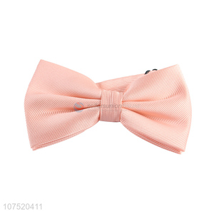 Wholesale solid color twill double-folded bow tie for men