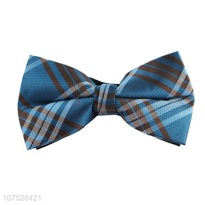 Hot products fashionable check pattern men's bow tie