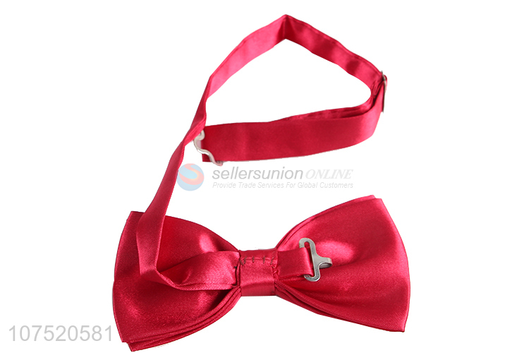 High quality popular glossy satin men's bow tie