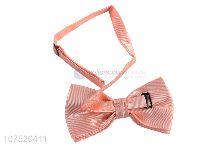 Wholesale solid color twill double-folded bow tie for men