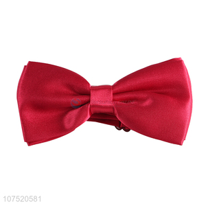 High quality popular glossy satin men's bow tie