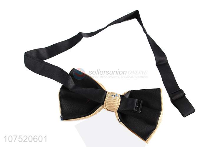 Factory direct sale embroidery polyester men's bow tie