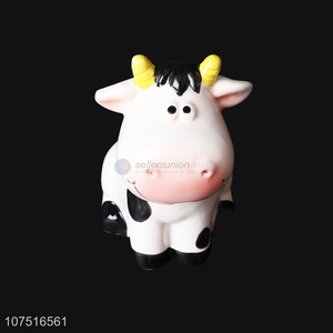 Factory supply cow shaped ceramic <em>money</em> <em>box</em> saving pot for children