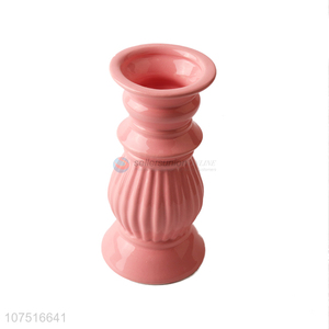 High quality pink ceramic vase for home decor