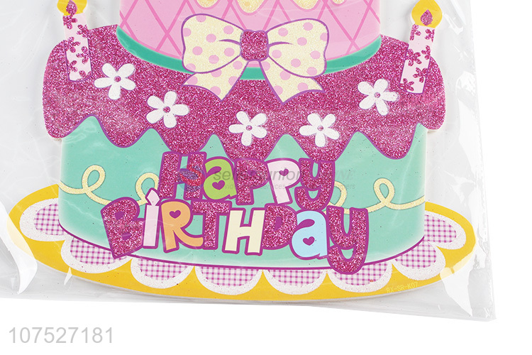 Popular Colorful Cake Shape Kt Board Decoration For Birthday Party