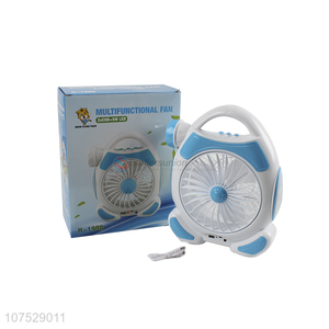 Lowest Price Multifunctional Portable Usb Rechargeable Fan With Led Light
