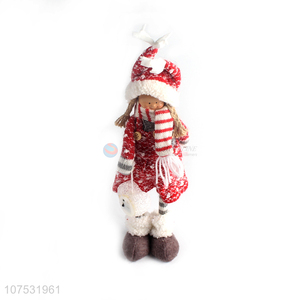 Popular products Christmas gifts standing fabric doll Christmas toy