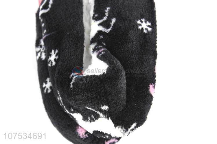 New design women plush shoes floor slipper for winter