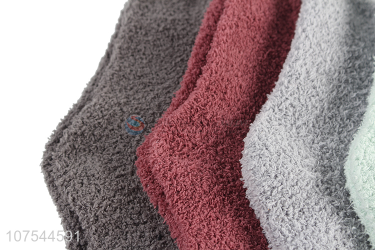 Good Quality Winter Warm Breathable Half Fleece Socks Soft Socks