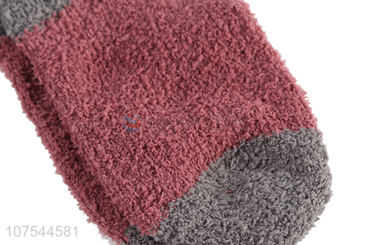 Hot Selling Winter Warm Comfortable Socks Half Fleece Socks