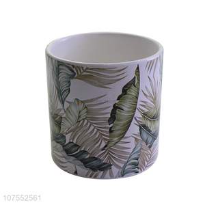 Factory Sell Home & Garden Ceramic Cylinder Flowerpot Flower Plant Pot