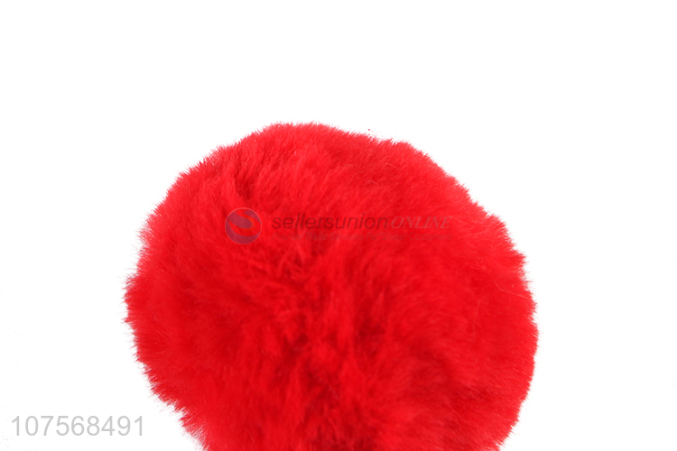 Good quality faux fur ball hair ties pom pom ponytail holder fashion accessories