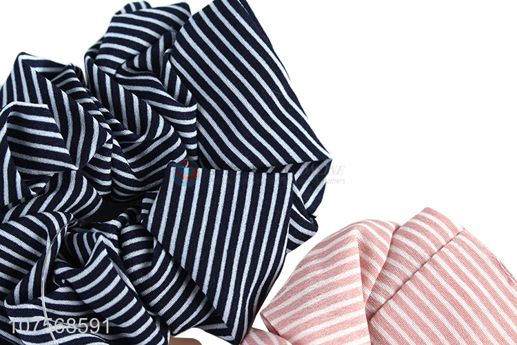 Most popular stripe pattern hair scrunchie hair ties fashion hair accessories