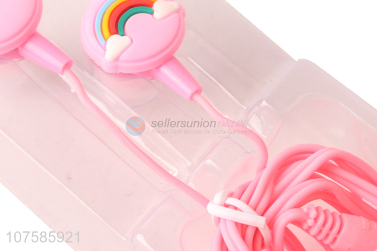 Best selling rainbow stereo music earphones for mobile phones tablets
