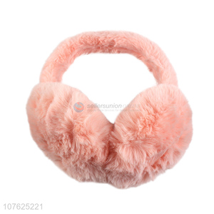 Hot selling foldable faux fur <em>earmuff</em> plush ear muff for winter