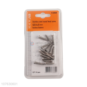 Low price stainless steel round head screw