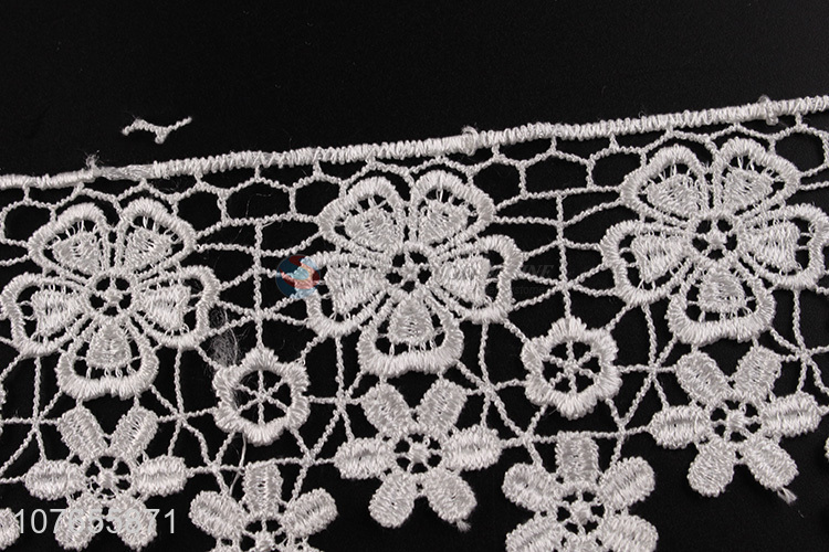 White lace trims ribbon embroidered for sewing bridal wedding  craft 