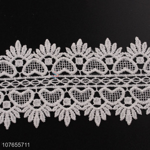 Best selling white polyester <em>craft</em> lace flower <em>ribbon</em> with low price
