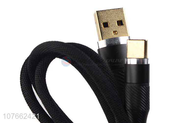 Most popular cloth weaving type c usb data line fast charging type c cable